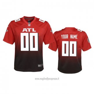 Maglia NFL Game Bambino Atlanta Falcons Personalizzate 2nd Alternato 2020 Rosso
