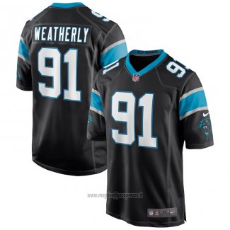 Maglia NFL Game Carolina Panthers Stephen Weatherly Nero