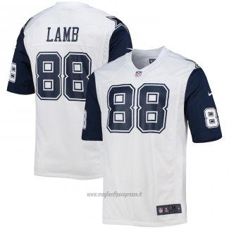 Maglia NFL Game Dallas Cowboys Ceedee Lamb Alternato Bianco