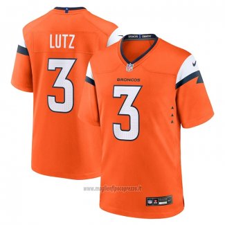 Maglia NFL Game Denver Broncos Wil Lutz Arancione Bianco