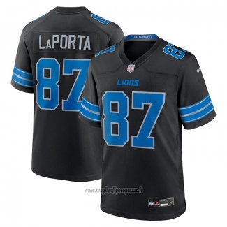 Maglia NFL Game Detroit Lions Sam Laporta 2nd Alternato Nero