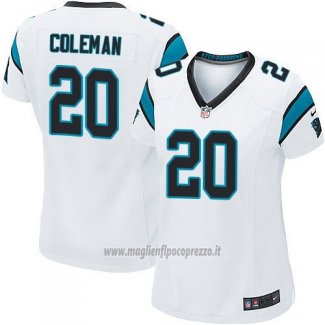 Maglia NFL Game Donna Carolina Panthers Coleman Bianco