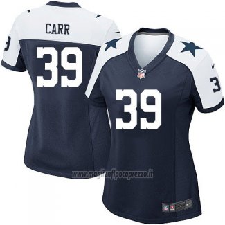Maglia NFL Game Donna Dallas Cowboys Carr Blu Bianco
