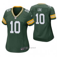 Maglia NFL Game Donna Green Bay Packers 10 Jordan Love 2020 Verde