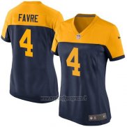 Maglia NFL Game Donna Green Bay Packers Favre Nero Giallo2