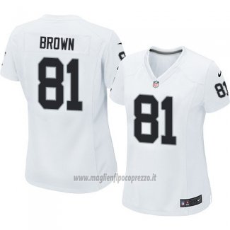 Maglia NFL Game Donna Las Vegas Raiders Brown Bianco