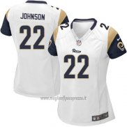 Maglia NFL Game Donna Los Angeles Rams Johnson Bianco