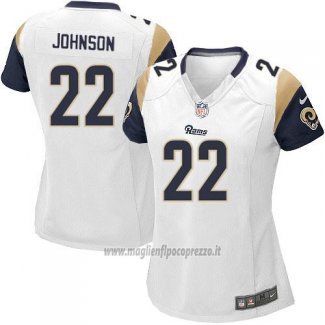 Maglia NFL Game Donna Los Angeles Rams Johnson Bianco