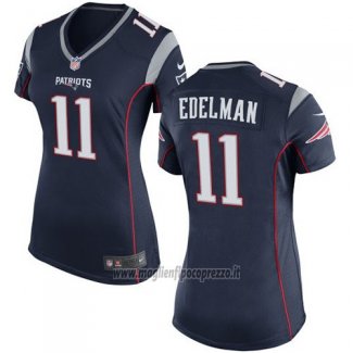 Maglia NFL Game Donna New England Patriots Edelman Nero