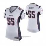 Maglia NFL Game Donna New England Patriots John Simon Bianco