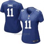 Maglia NFL Game Donna New York Giants Simms Blu