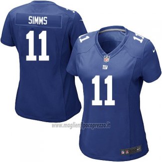 Maglia NFL Game Donna New York Giants Simms Blu