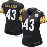 Maglia NFL Game Donna Pittsburgh Steelers Polamalu Nero
