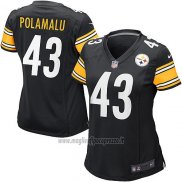 Maglia NFL Game Donna Pittsburgh Steelers Polamalu Nero