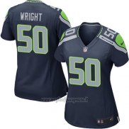Maglia NFL Game Donna Seattle Seahawks Wright Blu Scuro