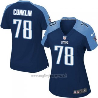 Maglia NFL Game Donna Tennessee Titans Conklin Blu Scuro