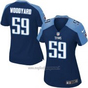 Maglia NFL Game Donna Tennessee Titans Woodyard Blu Scuro