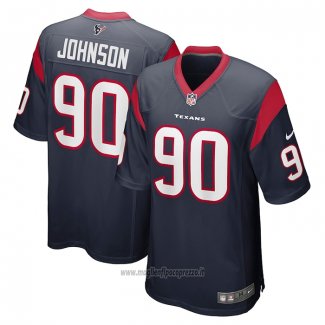 Maglia NFL Game Houston Texans Jaleel Johnson 90 Blu