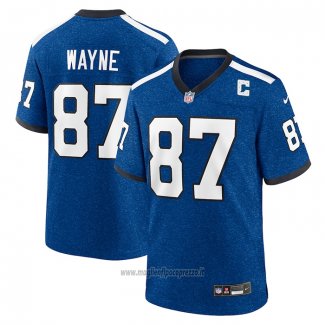 Maglia NFL Game Indianapolis Colts Reggie Wayne Indiana Nights Alternato Blu