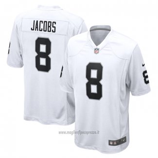 Maglia NFL Game Las Vegas Raiders Josh Jacobs 8 Bianco