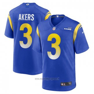 Maglia NFL Game Los Angeles Rams Cam Akers Blu2