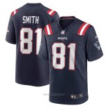 Maglia NFL Game New England Patriots Jonnu Smith 81 Blu
