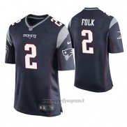 Maglia NFL Game New England Patriots Nick Folk Blu