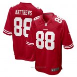Maglia NFL Game San Francisco 49ers Jordan Matthews 88 Rosso