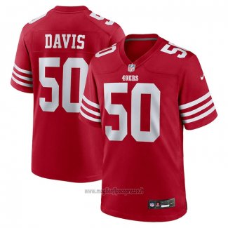 Maglia NFL Game San Francisco 49ers Khalil Davis Rosso