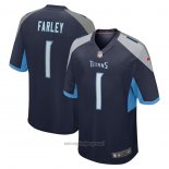 Maglia NFL Game Tennessee Titans Caleb Farley Blu