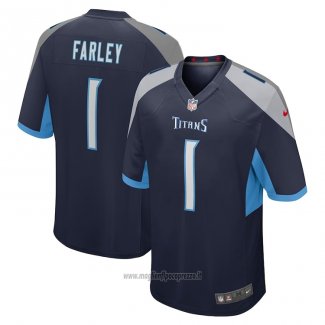 Maglia NFL Game Tennessee Titans Caleb Farley Blu