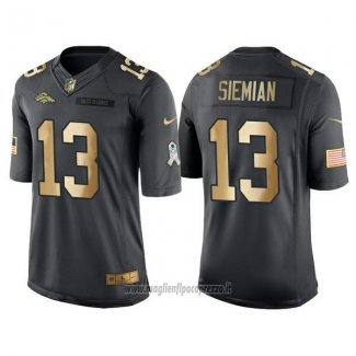 Maglia NFL Gold Anthracite Denver Broncos Siemian Salute To Service 2016 Nero