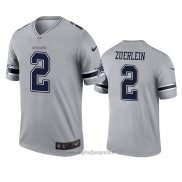 Maglia NFL Legend Dallas Cowboys Greg Zuerlein Inverted Grigio