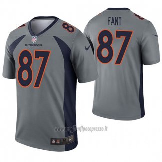 Maglia NFL Legend Denver Broncos 87 Noah Fant Inverted Grigio