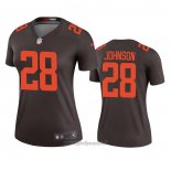 Maglia NFL Legend Donna Cleveland Browns Kevin Johnson Alternato Marrone