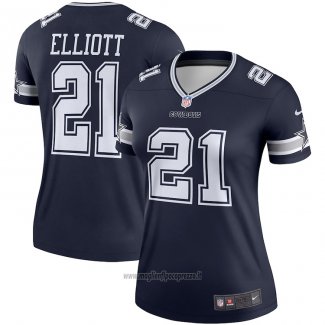 Maglia NFL Legend Donna Dallas Cowboys Ezekiel Elliott Blu