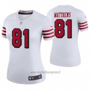 Maglia NFL Legend Donna San Francisco 49ers Jordan Matthews Bianco Color Rush