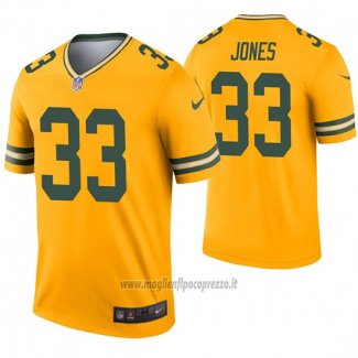 Maglia NFL Legend Green Bay Packers 33 Aaron Jones Inverted Or
