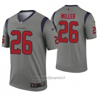Maglia NFL Legend Houston Texans 26 Lamar Miller Inverted Grigio