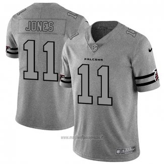 Maglia NFL Limited Atlanta Falcons Jones Team Logo Gridiron Grigio