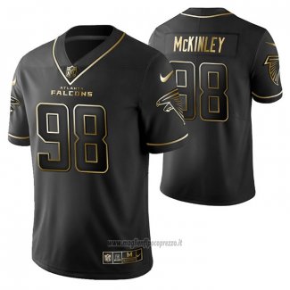 Maglia NFL Limited Atlanta Falcons Takkarist Mckinley Golden Edition Nero