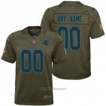 Maglia NFL Limited Bambino Carolina Panthers Personalizzate Salute To Service Verde