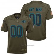 Maglia NFL Limited Bambino Carolina Panthers Personalizzate Salute To Service Verde