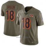 Maglia NFL Limited Bambino Cincinnati Bengals 18 Green 2017 Salute To Service Verde