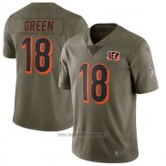 Maglia NFL Limited Bambino Cincinnati Bengals 18 Green 2017 Salute To Service Verde