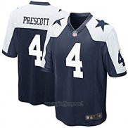 Maglia NFL Limited Bambino Dallas Cowboys 4 Prescott Nero Bianco
