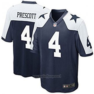 Maglia NFL Limited Bambino Dallas Cowboys 4 Prescott Nero Bianco