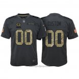 Maglia NFL Limited Bambino Green Bay Packers Personalizzate 2016 Salute To Service Nero