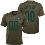Maglia NFL Limited Bambino New York Jets Personalizzate Salute To Service Verde