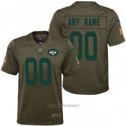 Maglia NFL Limited Bambino New York Jets Personalizzate Salute To Service Verde